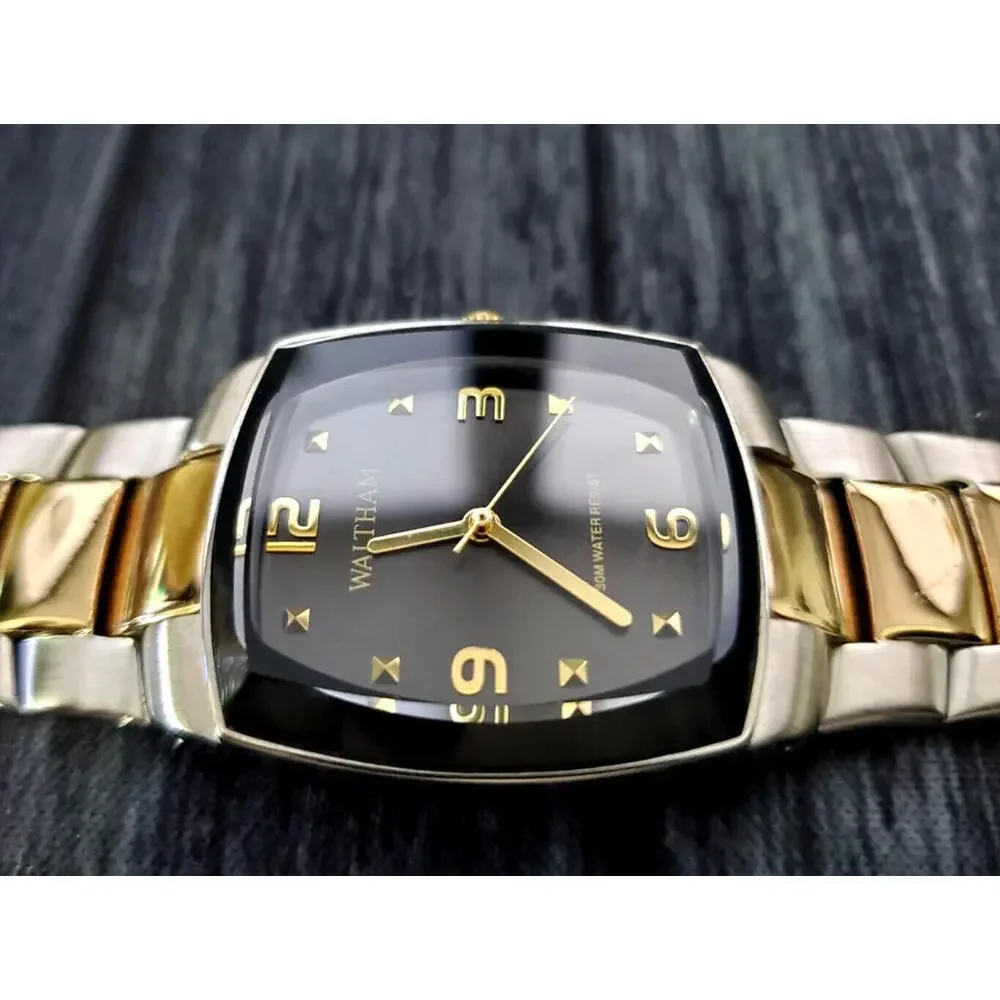 Pristine Vintage WALTHAM‎ 2 Tone 80's Retro Men's Watch